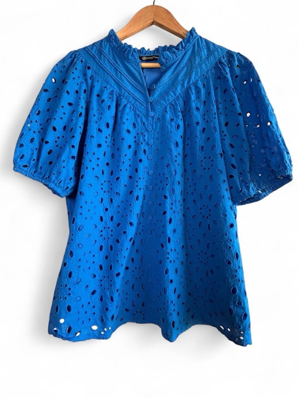 Pretty Garden Eyelet Royal Women’s Blouse Size Medium Romantic Whimsical Twee